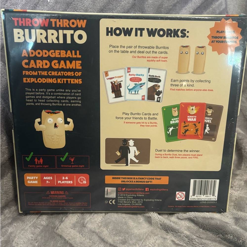 Throw‎ Throw Burrito - A Dodgeball Card Game - Family Card Game - 2-6 Players - Picture 2 of 6